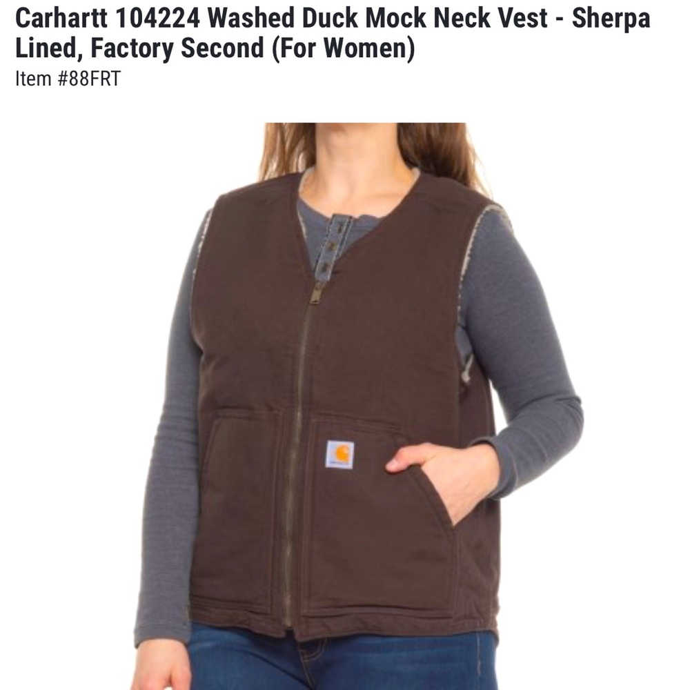 Women’s Sherpa lined vest.